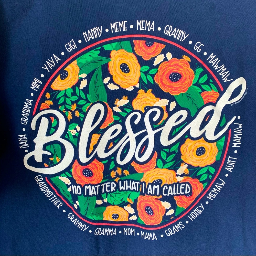 SOUTHernology “Blessed” (XL) Navy Blue T-Shirt